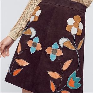 Anthropologie Moulinette Suede Mini Skirt